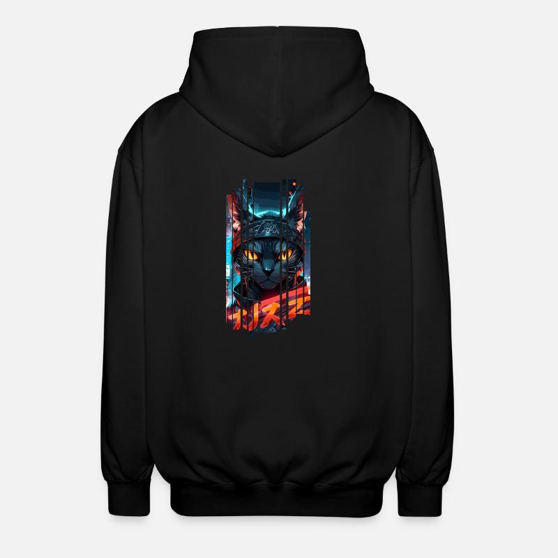 Cyber chat Urban city néon - Veste à capuche unisexe - noir