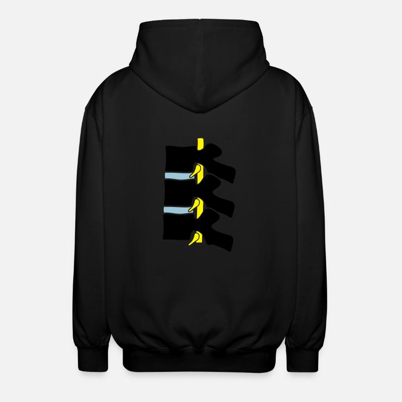 Wirbel Wirbelsäule Bandscheibe Zwischenwirbel - Unisex Kapuzenjacke - Schwarz