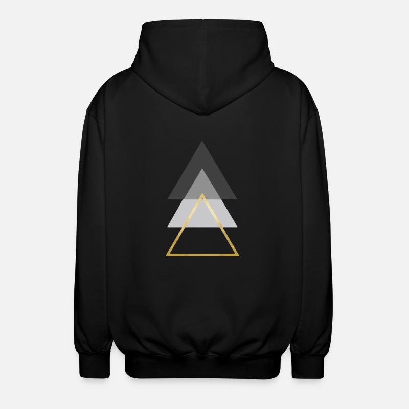 Dreiecke - Unisex Kapuzenjacke - Schwarz