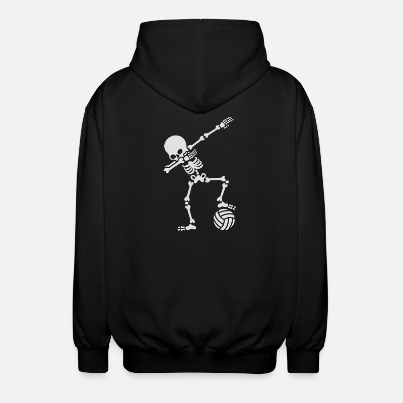 Dab dabbing skeleton (beach) volleyball - Veste à capuche unisexe - noir