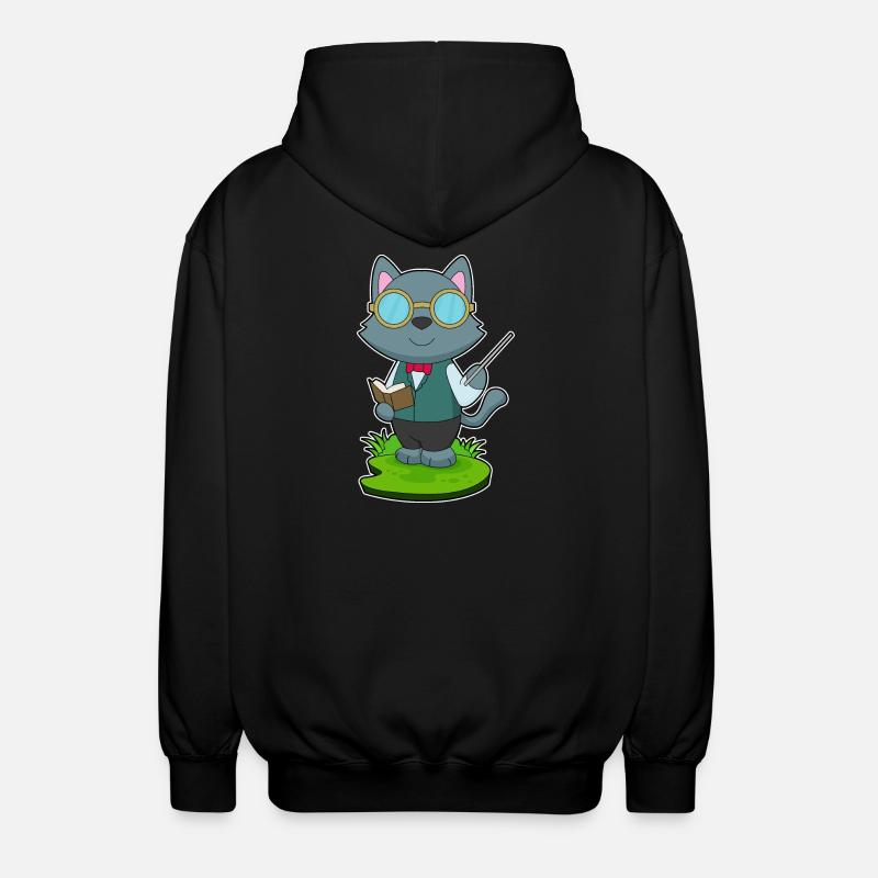 Pointeur Cat Teacher - Veste à capuche unisexe - noir