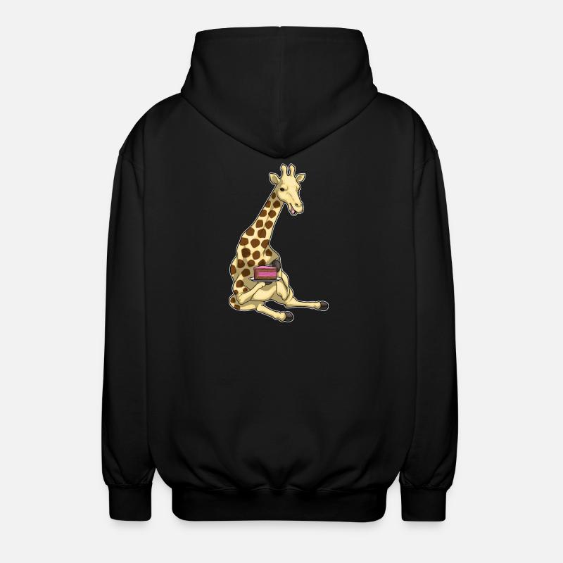 Giraffe Cake - Unisex Hooded Jacket - black