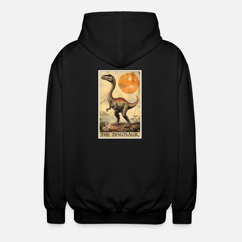 Dino Dinosaur Dinosaur - Unisex Hooded Jacket - black
