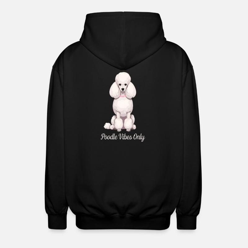 Poodle Vibes Only - Elegant Poodle - Unisex Hooded Jacket - black