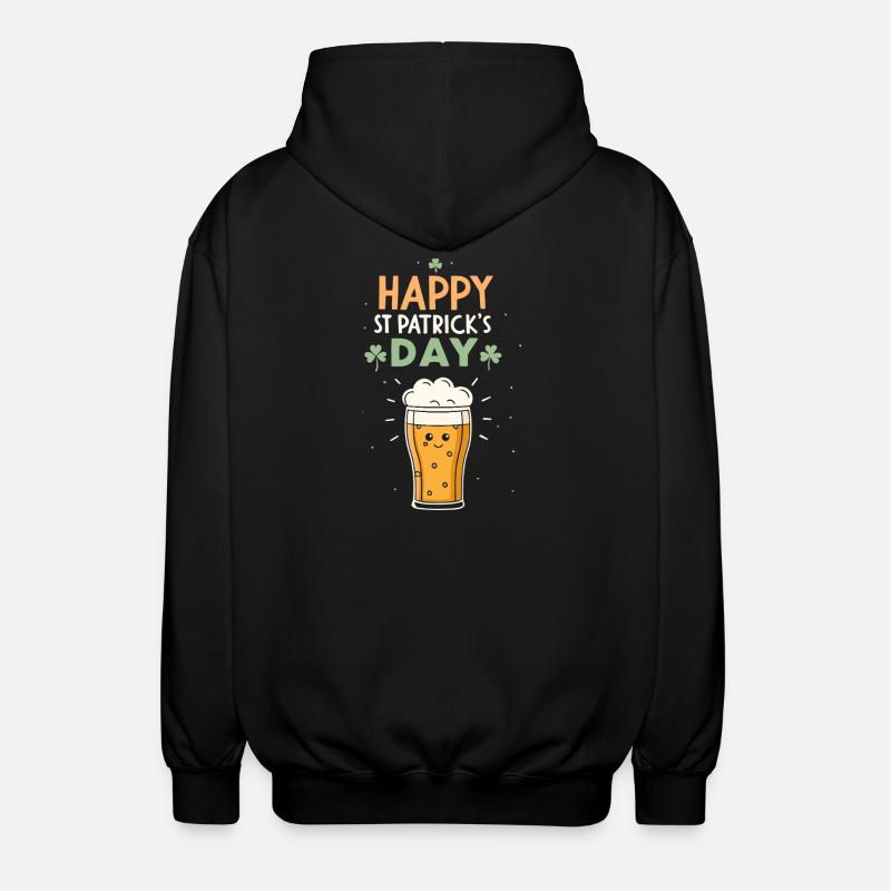 Frohes St. Patrick's Pint - Unisex Kapuzenjacke - Schwarz