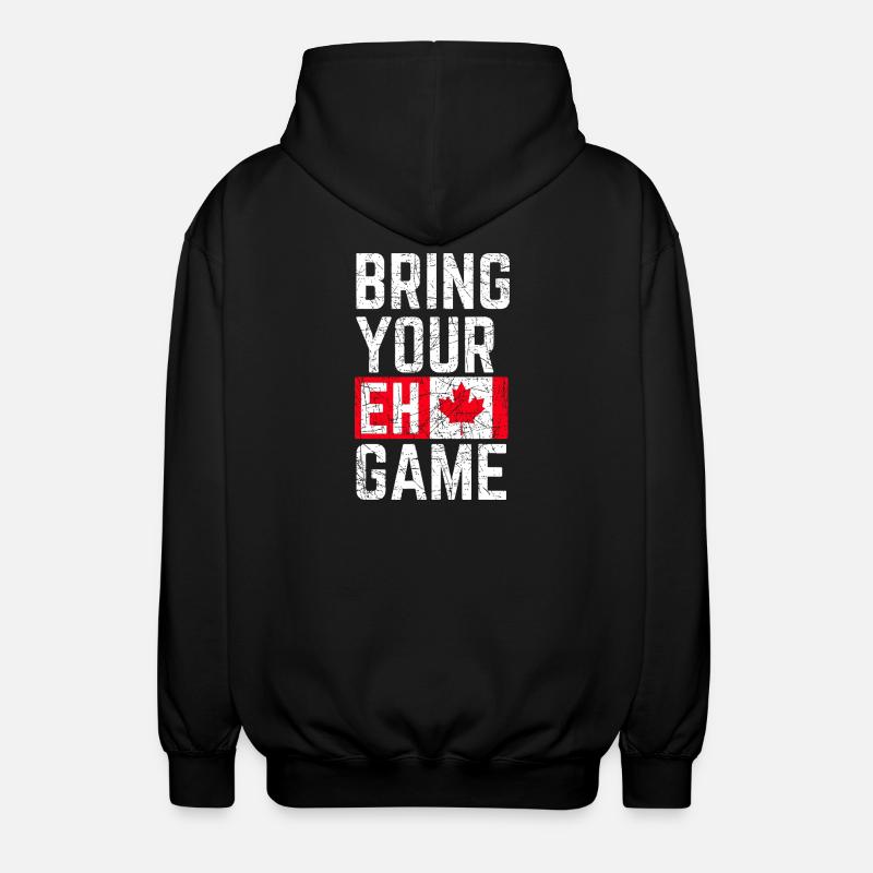 Bring dein Eh-Spiel mit - Unisex Kapuzenjacke - Schwarz
