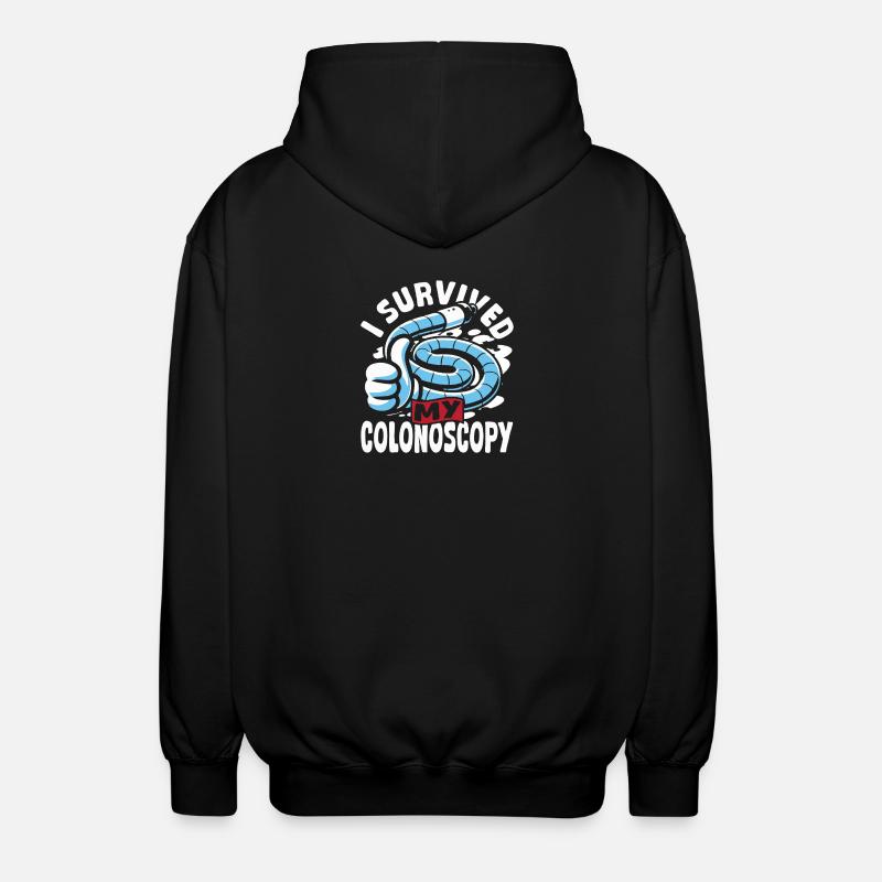 Diagnostic endoscopie, coloscopie - Veste à capuche unisexe - noir