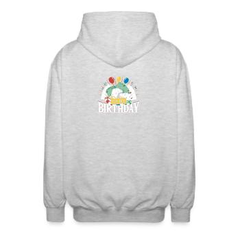 Gaming Salon Jackpot Casino Mein Geburtstagskasino - Unisex Kapuzenjacke - Hellgrau meliert - Hinten - AI Model Male 185 light (185cm)
