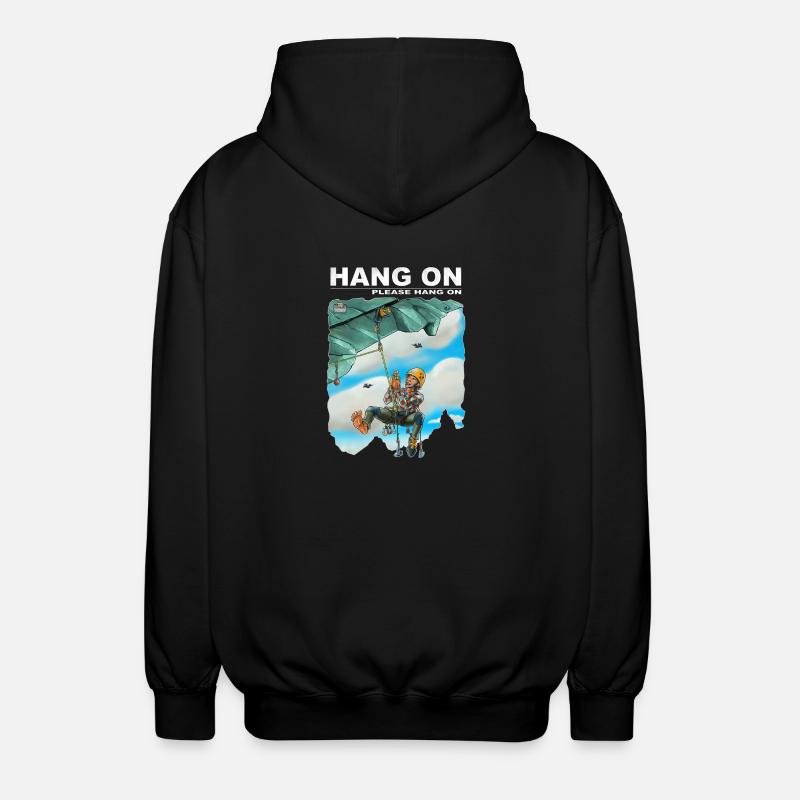 Hängen Sie ein bitte hängen - Unisex Kapuzenjacke - Schwarz