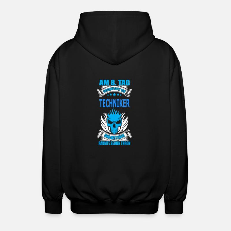 TECHNIKER - Unisex Kapuzenjacke - Schwarz