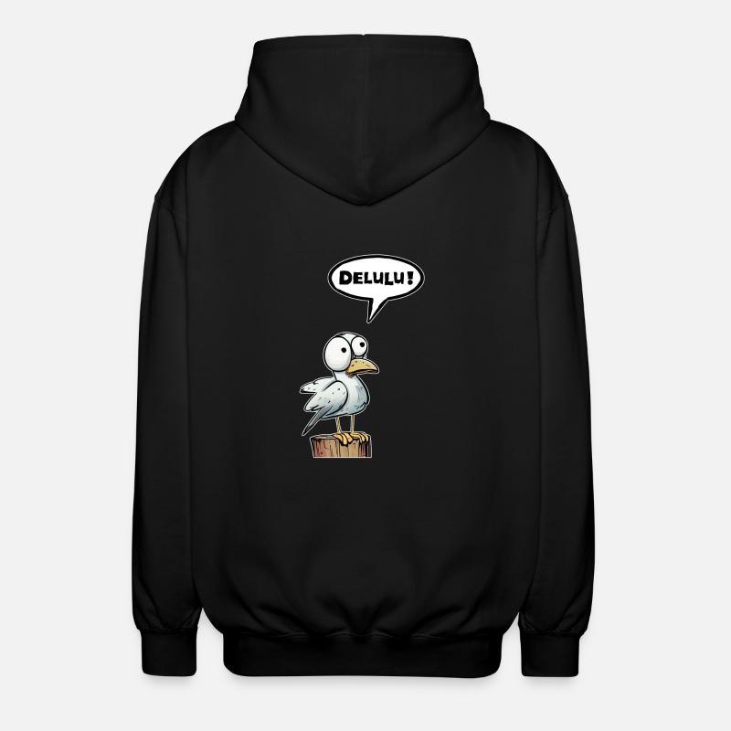 Bulle de mouette Delulu - Veste à capuche unisexe - noir