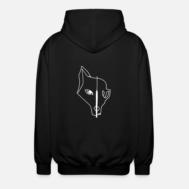 Fox Skull - Unisex Kapuzenjacke - Schwarz