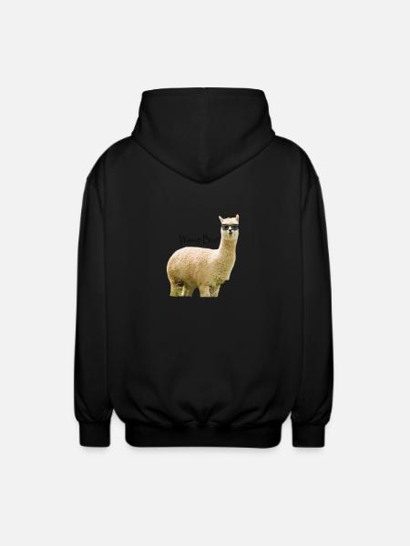 Alpaca Bro - Unisex Hooded Jacket - black