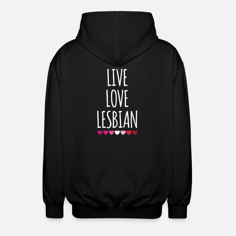 Leben. Liebe. Lesbe. - Unisex Kapuzenjacke - Schwarz