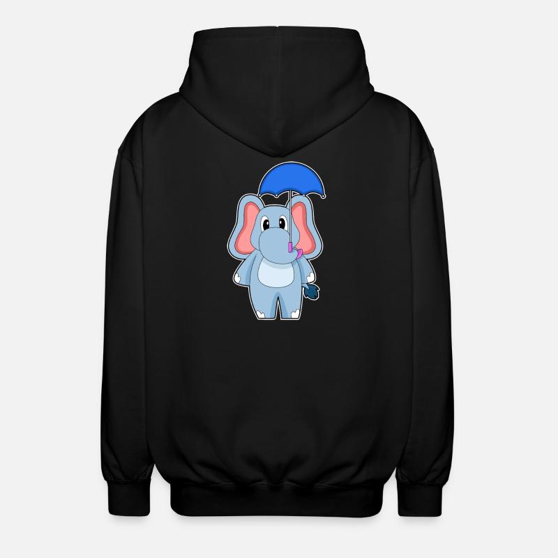 Parapluie d’éléphant - Veste à capuche unisexe - noir