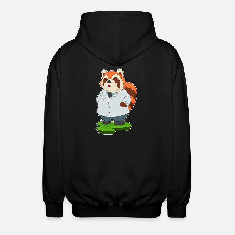 Médecin panda roux - Veste à capuche unisexe - noir