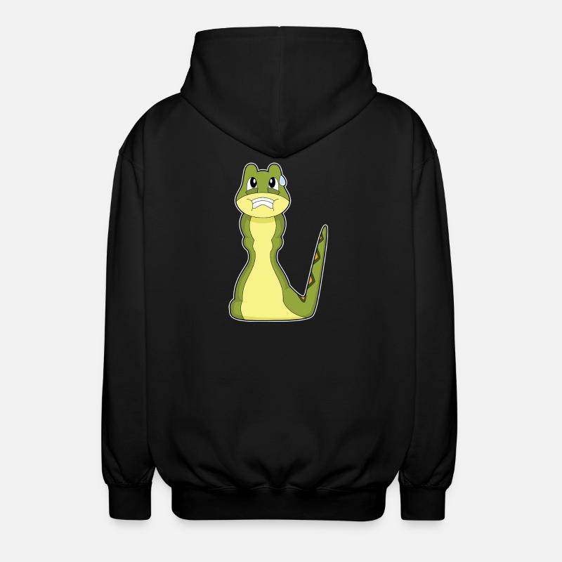 Snake Chess Board Game - Unisex Hooded Jacket - black