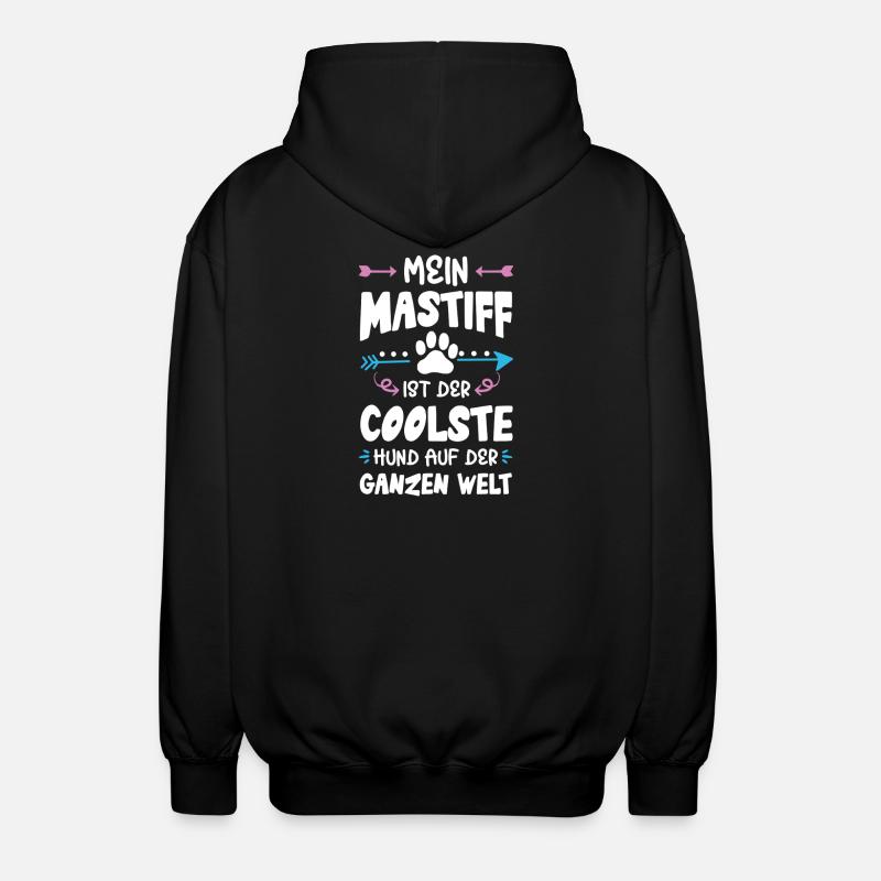 mastiff hund spruch - Unisex Kapuzenjacke - Schwarz