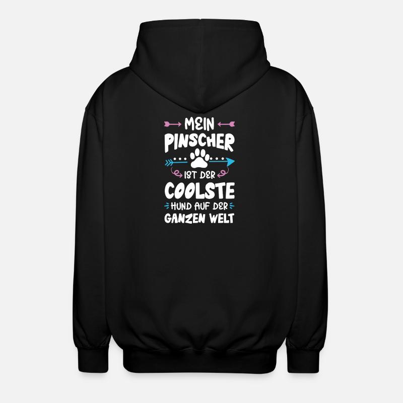 dicton sur le chien pinscher - Veste à capuche unisexe - noir