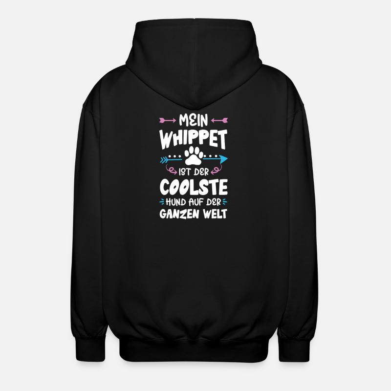 Dicton de chien whippet - Veste à capuche unisexe - noir