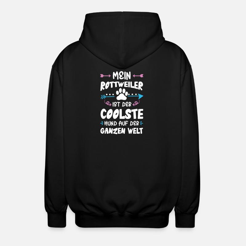 Dicton de chien Rottweiler - Veste à capuche unisexe - noir