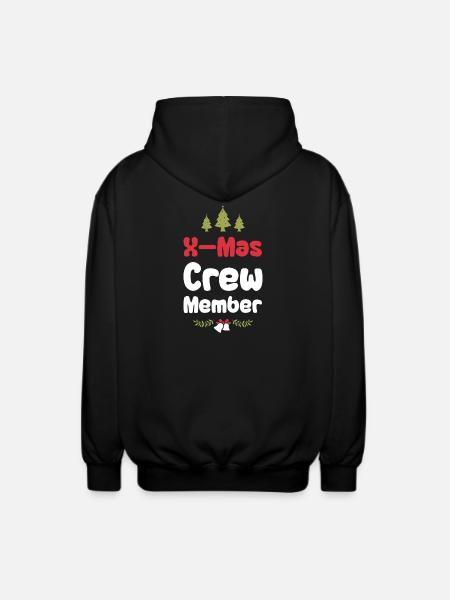 X-Mas Crew Mitglied - Unisex Kapuzenjacke - Schwarz
