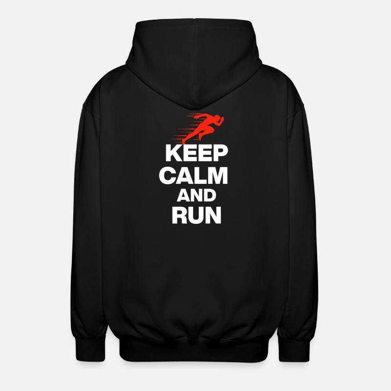 RESTE CALME ET COURS ! - Veste à capuche unisexe - noir