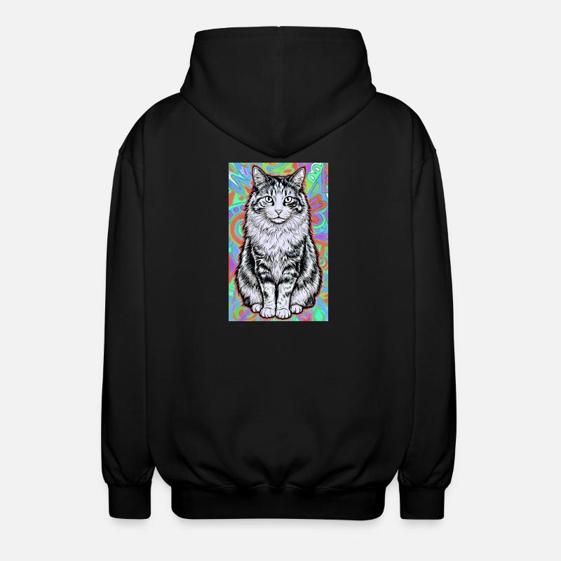 chat - Veste à capuche unisexe - noir