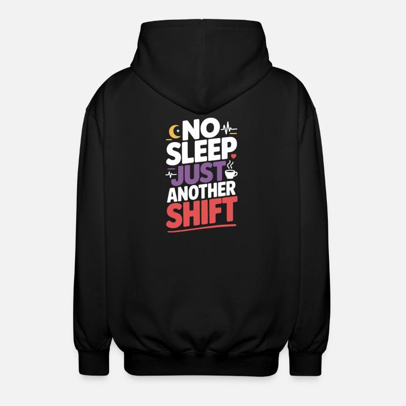 Nachtschicht-krankenschwester, Müde - Unisex Kapuzenjacke - Schwarz