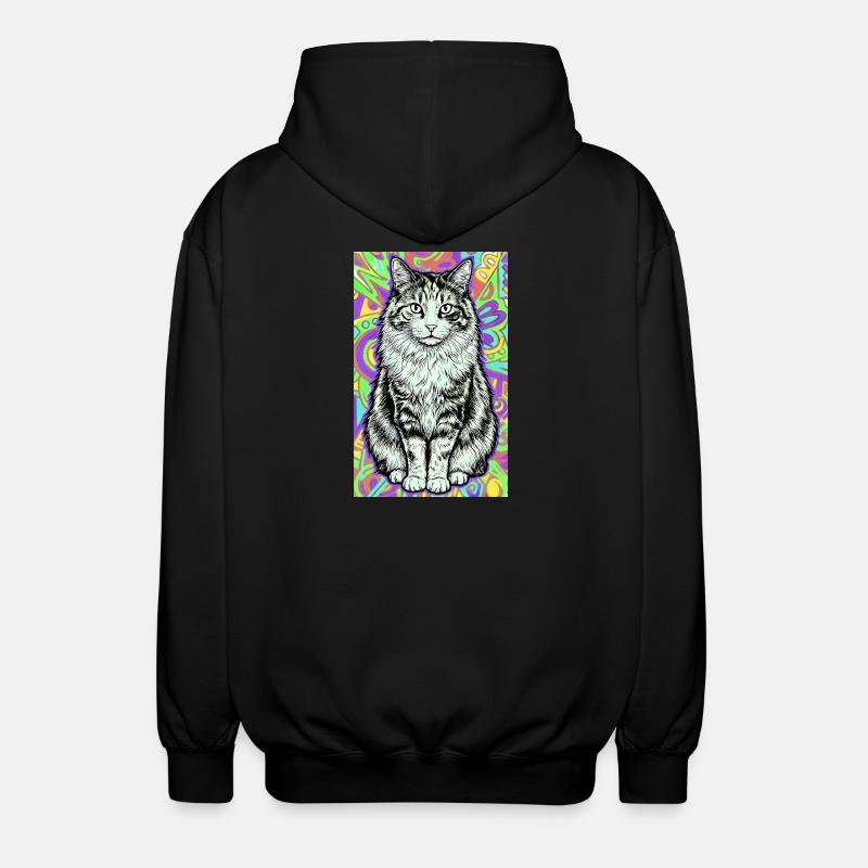 chat - Veste à capuche unisexe - noir