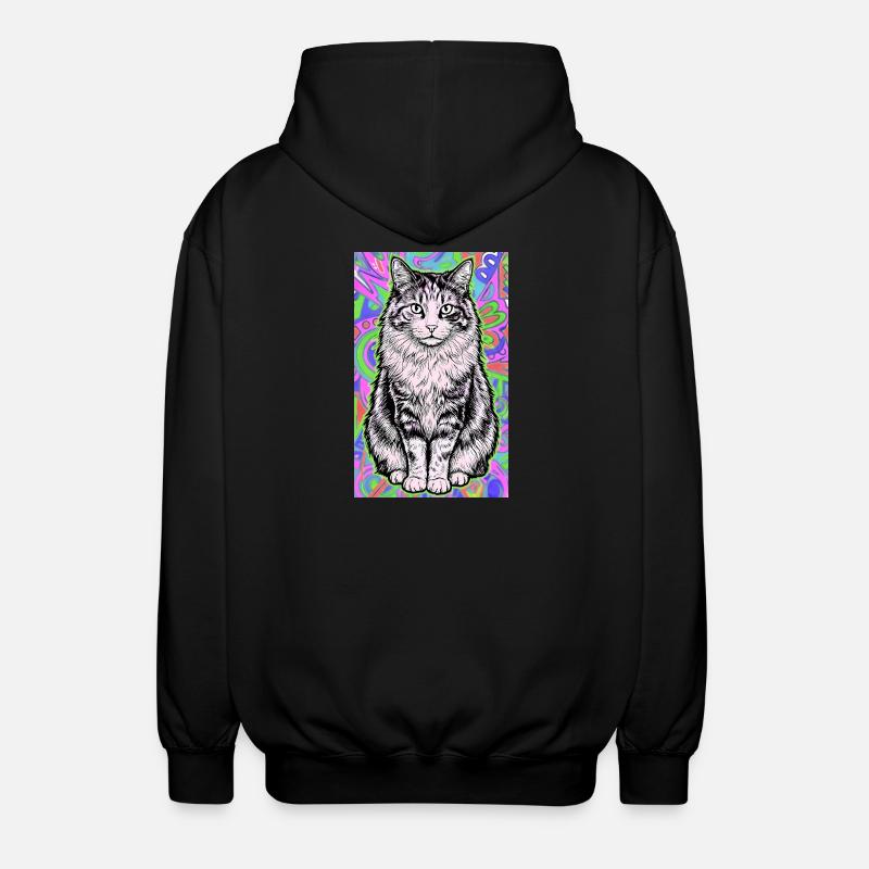 chat - Veste à capuche unisexe - noir
