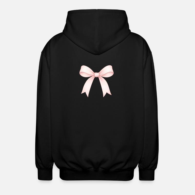 cute bow - Unisex Hooded Jacket - black