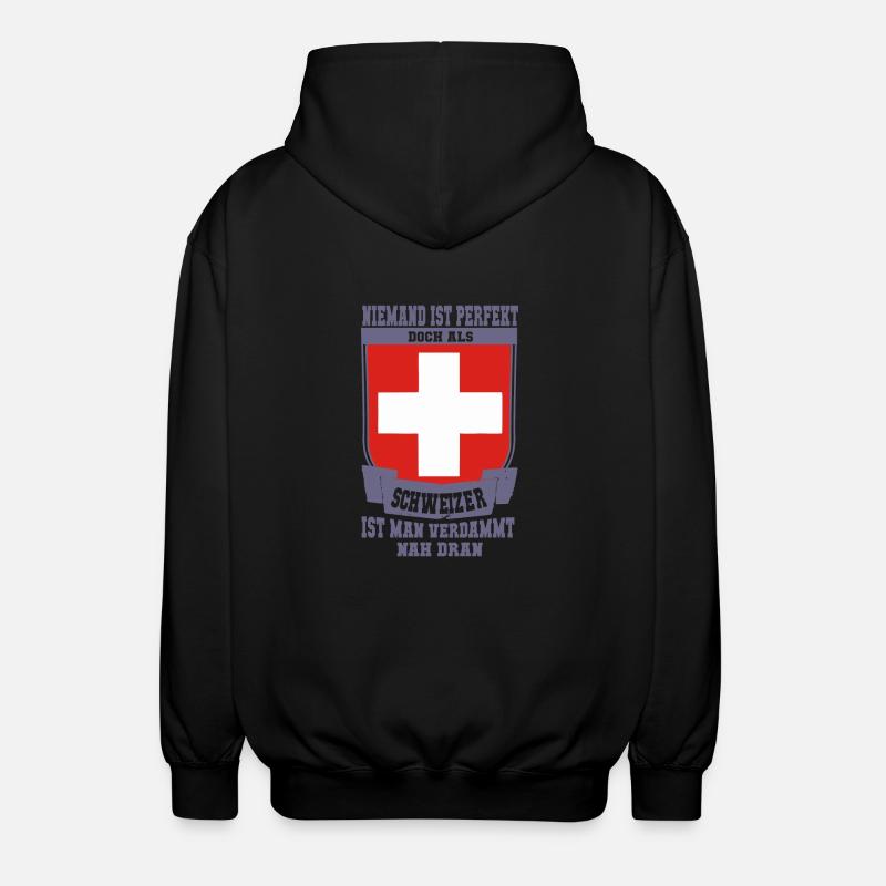 Schweizer Perfekt - Unisex Kapuzenjacke - Schwarz