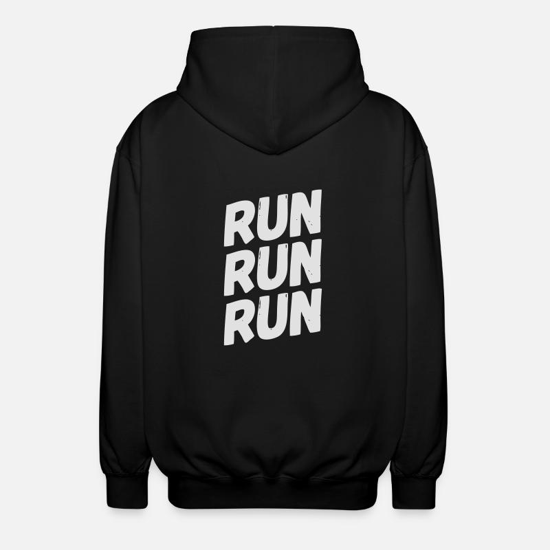 run run run - Unisex Kapuzenjacke - Schwarz