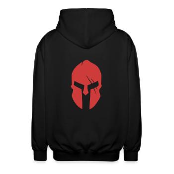 Sparta / Spartan Helmet - Unisex Kapuzenjacke - Schwarz - Hinten - AI Model Male 185 light (185cm)
