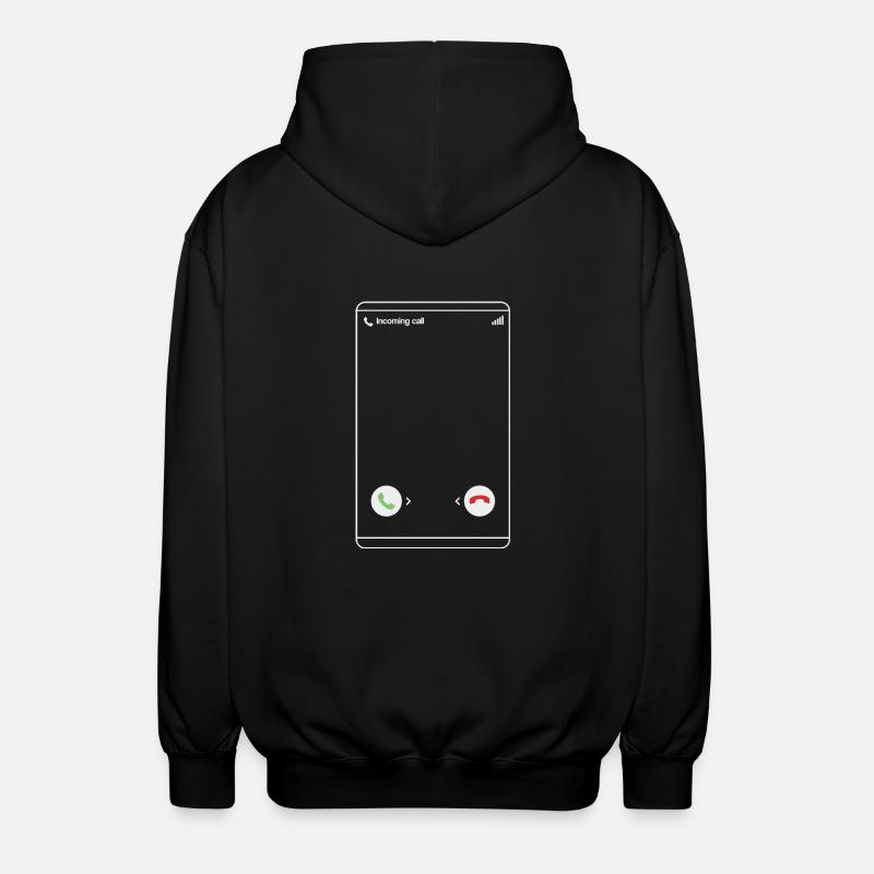 Eingehender Anruf - Incoming Call - Unisex Kapuzenjacke - Schwarz