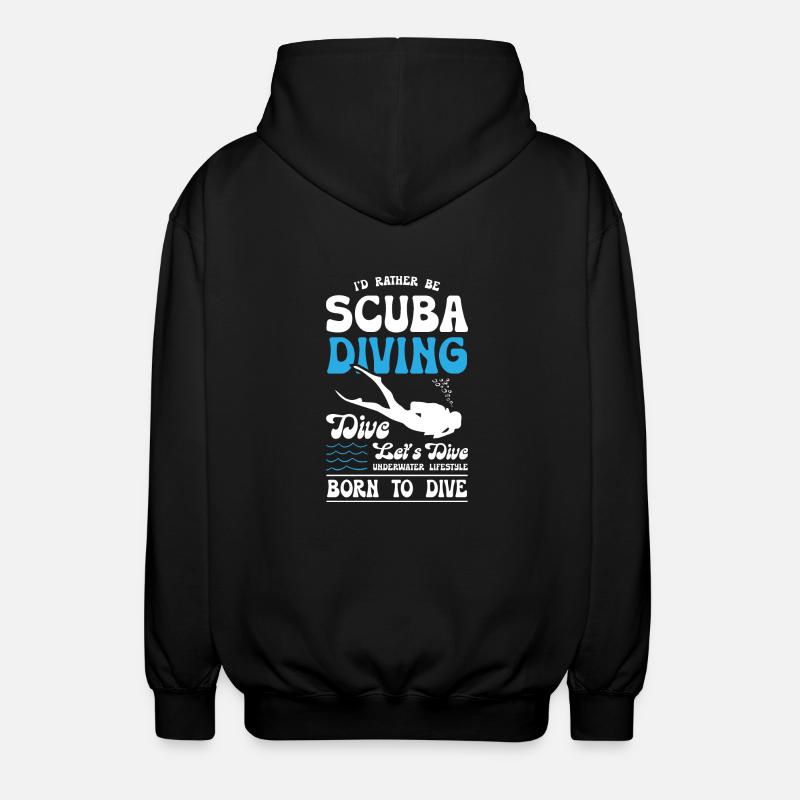 Born To Dive - Unisex Kapuzenjacke - Schwarz