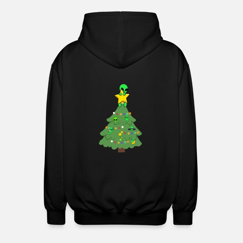 Arbre de Noël extraterrestre - Veste à capuche unisexe - noir
