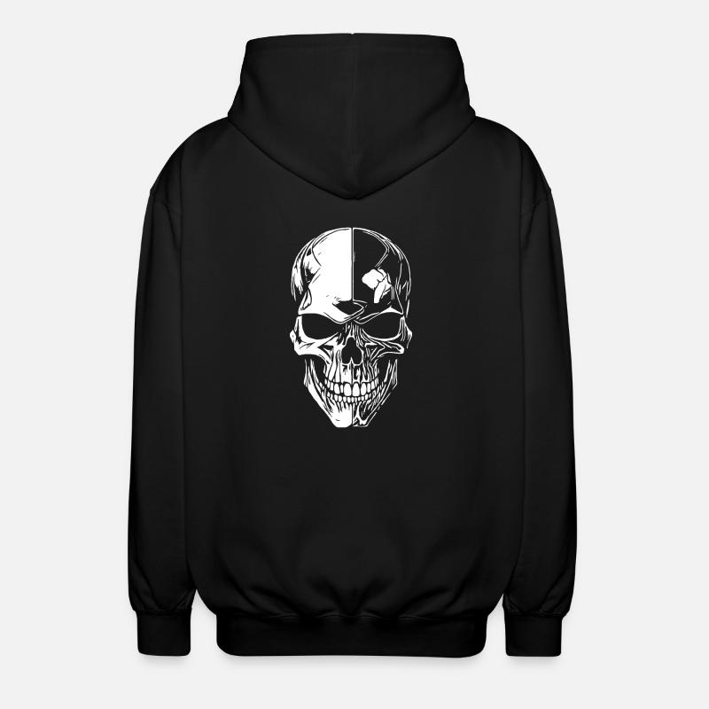 Schädel - Unisex Kapuzenjacke - Schwarz