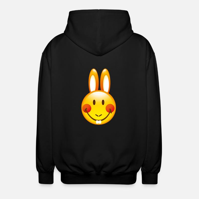 Smiley Bunny - Unisex-hupparitakki - musta