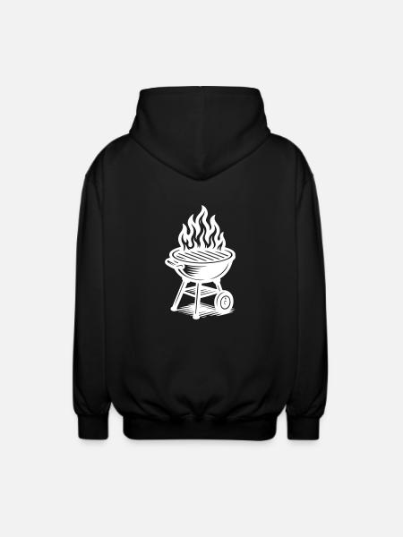 Grill Fire Grilling - Unisex Hooded Jacket - black