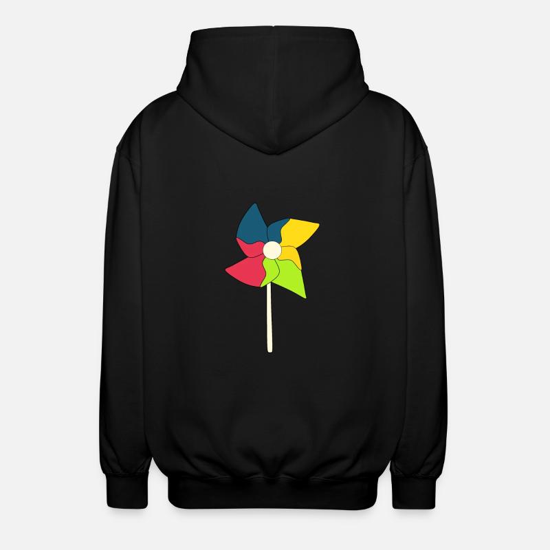 Windrad Windräder - Unisex Kapuzenjacke - Schwarz