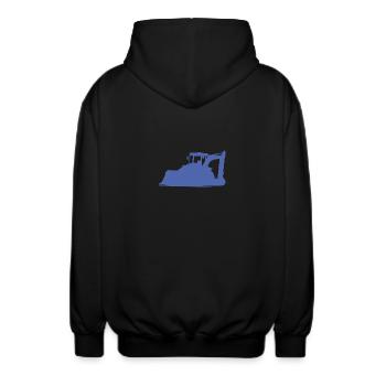 Baggerfahrer und Baugeräteführer Silhouette – - Unisex Kapuzenjacke - Schwarz - Hinten - AI Model Male 185 light (185cm)