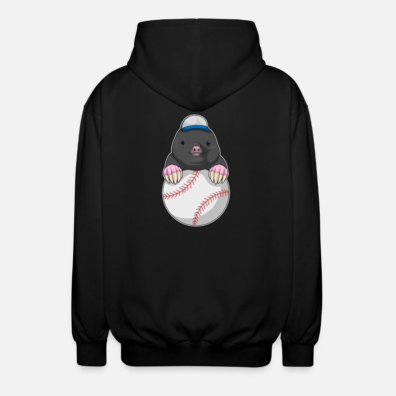 Mole Baseball - Unisex Hooded Jacket - black