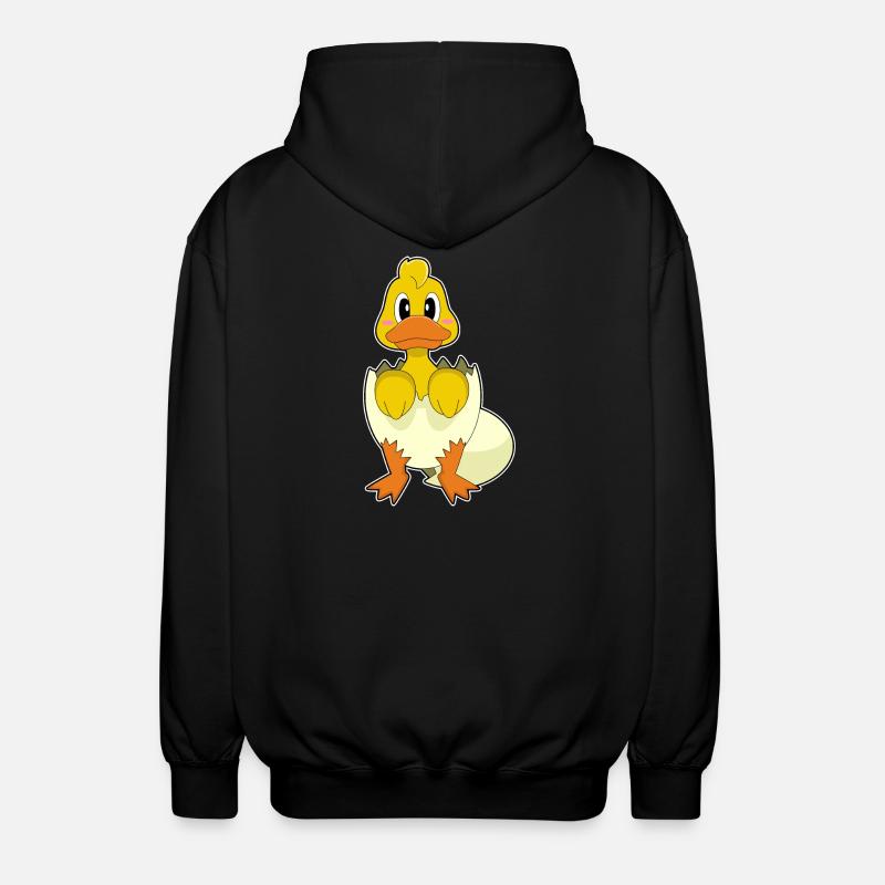Duck Egg Eggshell - Unisex Hooded Jacket - black