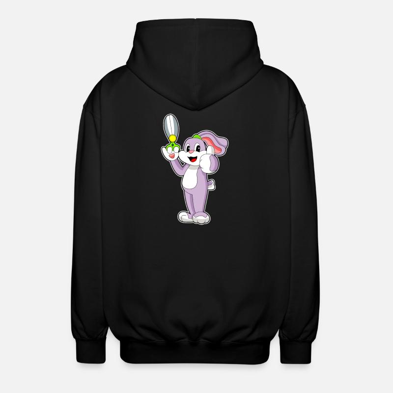 Ciseaux de coiffeur lapin - Veste à capuche unisexe - noir