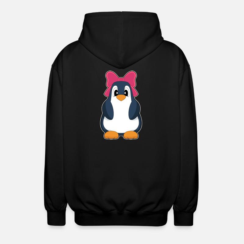 Pinguin Schleife - Unisex Kapuzenjacke - Schwarz
