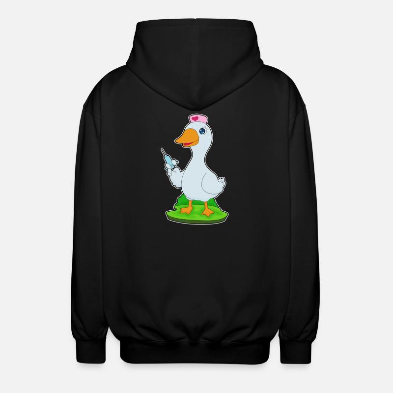 Seringue d’infirmière de canard - Veste à capuche unisexe - noir