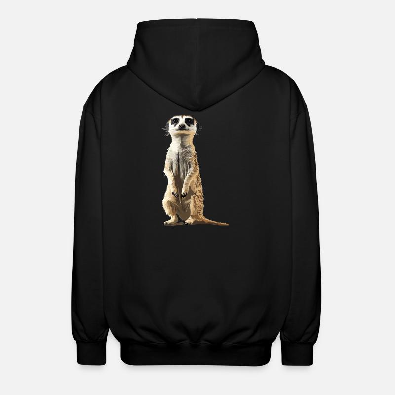 Suricate Erdmännchen - Veste à capuche unisexe - noir