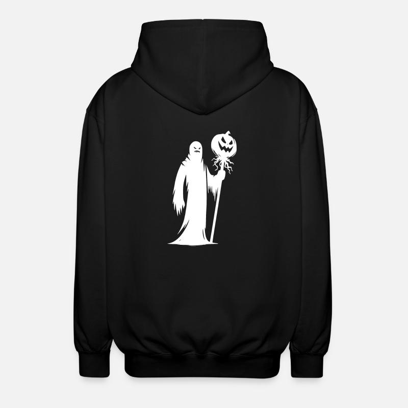 Scary Magic Halloween Pumpkin - Unisex Hooded Jacket - black